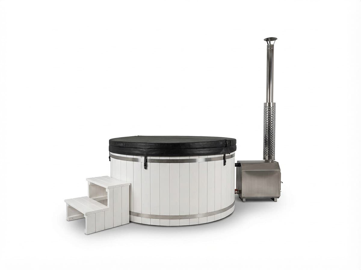 Šalto vandens kubilas grynai balta spalva