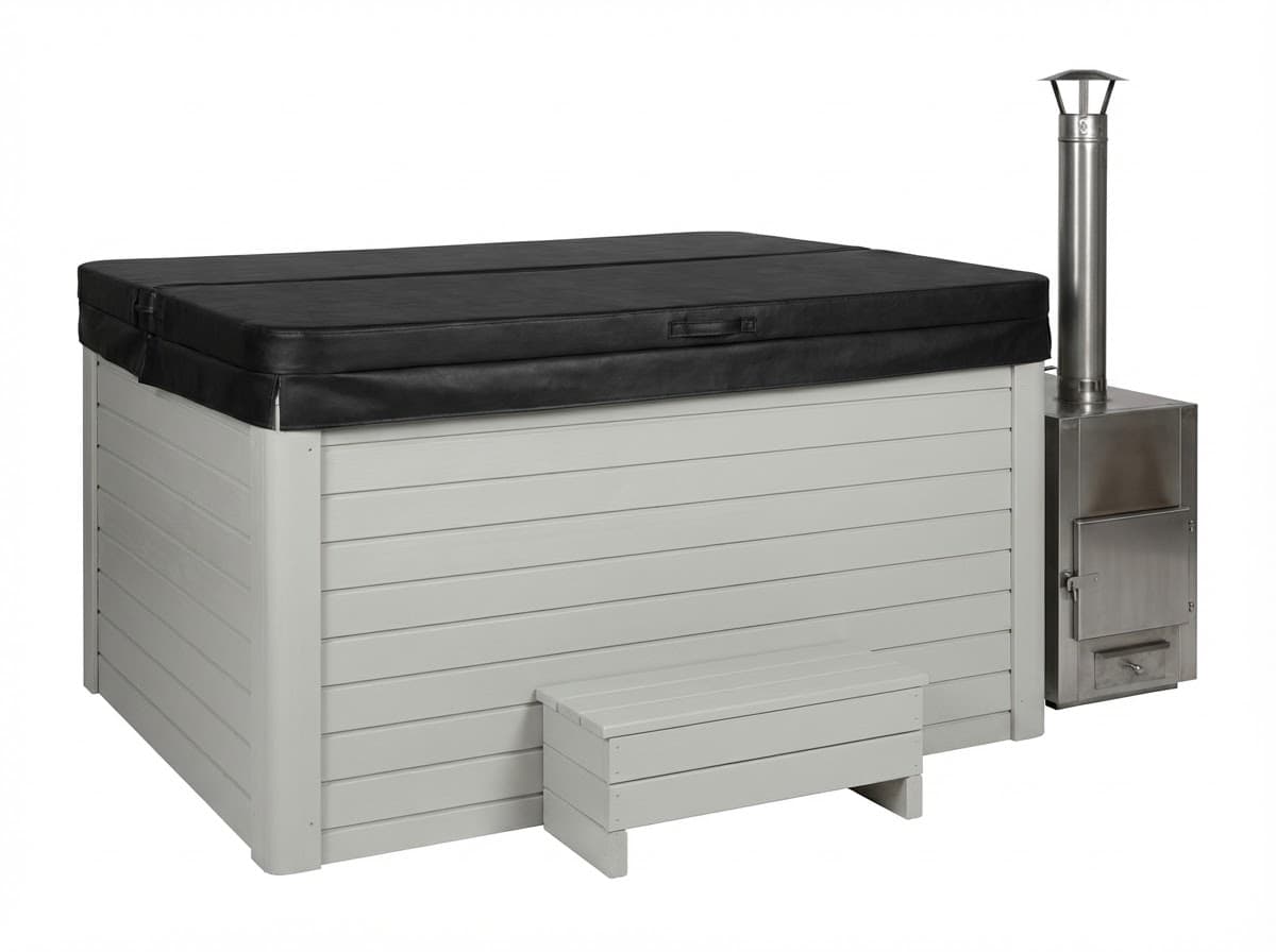 Šalto vandens kubilas šviesiai pilka spalva